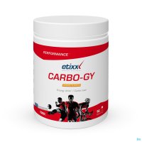 CARBO-GY Energiedrank / een carbo-loader voor intensieve duurinspanningen.

Bevat zowel snelle (maltodextrine) als trage (fructose) suikers, ideaal voor langdurige energielevering
Energiedrank die zowel koud als warm gedronken kan worden
Kan gebruikt 