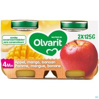 OLVARIT FRUIT APPEL MANGO BANAAN 2X125G