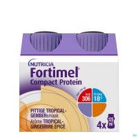 FORTIMEL COMPACT PROTEIN TROPICAL GINGEMBRE EPICE BOUTEILLES 4X125ML