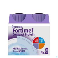 FORTIMEL COMPACT PROTEIN NEUTRAAL FLESJES 4X125ML