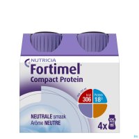 FORTIMEL COMPACT PROTEIN NEUTRAAL FLESJES 4X125ML