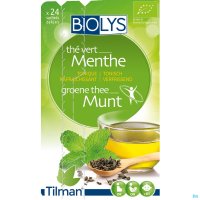 De BIOLYS Groene thee-Munt kruidenthee helpt om de tonus van lichaam en geest te herwinnen.