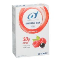 6D SIXD ENERGY GEL RED FRUITS 6X40ML