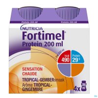 FORTIMEL PROTEIN 200ML TROPICAL GINGEMBRE 4X200ML