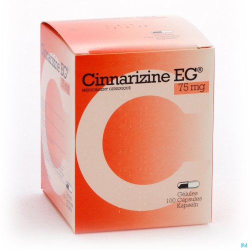 CINNARIZINE EG CAPS 100 X 75 MG