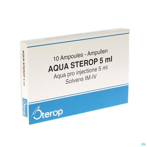 AQUA STEROP POUR INJ SOLVENS AMP 10 X 5ML