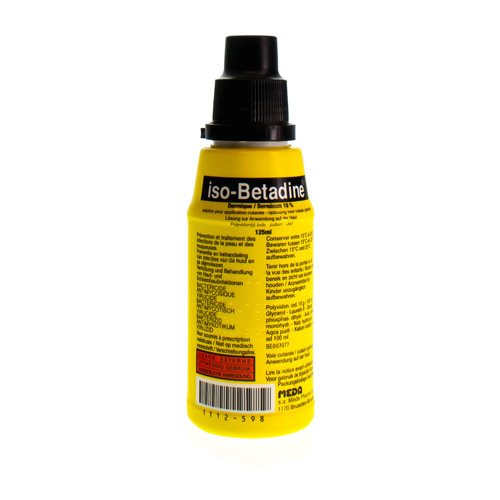 ISO BETADINE DERM 10% 125ML ISO BETADINE DERM 10% 125ML