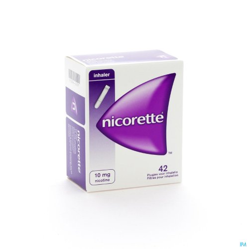 NICORETTE INHALER 10MG 42+MONDSTUK Bestrijding van de nicotine ontwenningsverschijnselen bij de behandeling van verslaving aan roken wat leidt tot een vermindering of tot het stoppen met roken.