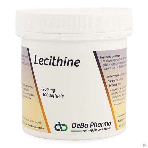 LECITHINE CAPS 100X 1200MG DEBA Lecithine is een geconcentreerde bron van fofatedylcholine, fosfatedylinositol, fosfor, essentiële meervoudige onverzadigde vetzuren, linolzuur en linoleenzuur. Lecithine heeft een gunstige invloed op uw metabolisme, verbetert het geheugen en leervermogen