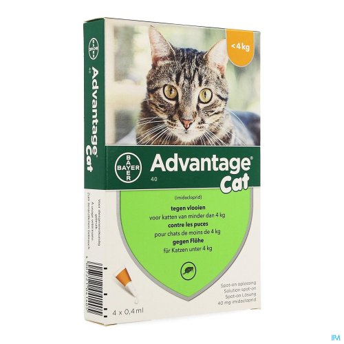ADVANTAGE 40 CHATS <4KG 4X0,4ML ADVANTAGE 40 CHATS <4KG 4X0,4ML
