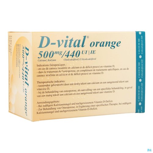 Een sachet D-vital®/D-vital® forte bruisgranulaat levert calcium en vitamine D3 ter correctie van een gecombineerd tekort aan calcium en vitamine D bij ouderen. 

Calcium is essentieel voor de vorming en instandhouding van het bot. 
Vitamine D3 is een 