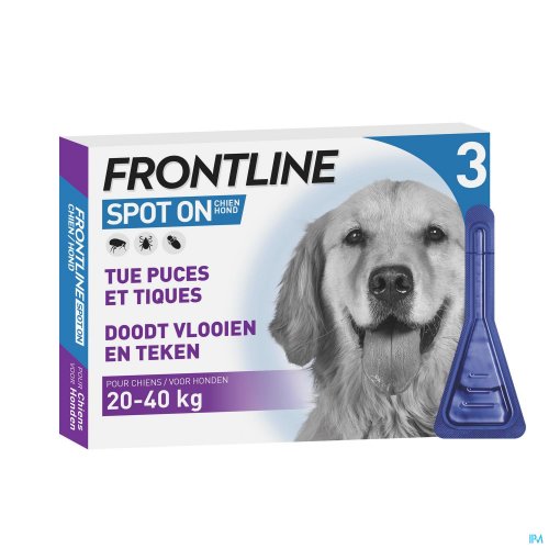 FRONTLINE SPOT ON CHIEN 20-40KG PIPET 3X2,68ML