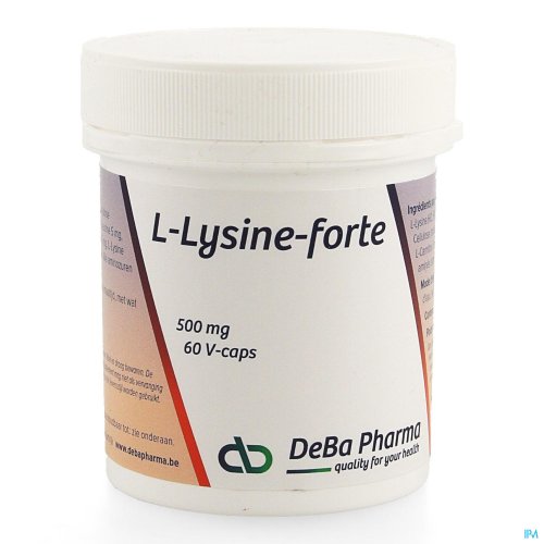L-LYSINE FORTE CAPS 60X DEBA L-Lysine draagt bij tot een vlugger herstel tijdens een herpesfunctie (eventueel in combinatie met B-50 complex). Een tekort van L-Lysine kan leiden tot vermoeidheid.