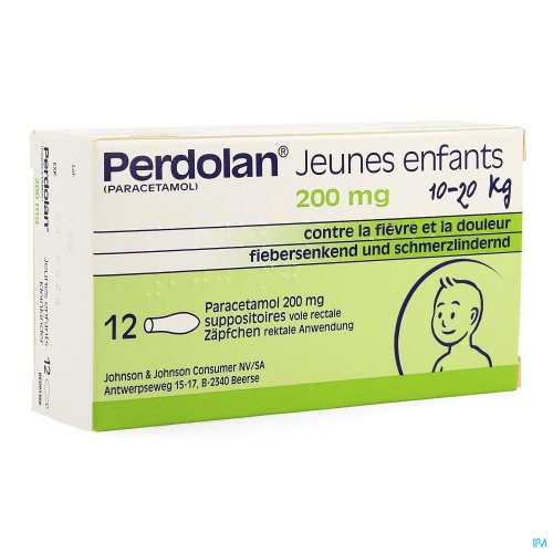 PERDOLAN SUPP KLEUT JEUN ENF 12X200MG PERDOLAN SUPP KLEUT JEUN ENF 12X200MG