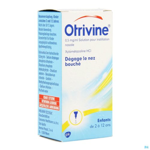 Otrivine fait partie du groupe de médicaments utilisés pour le traitement des symptômes de la congestion nasale. Il est indiqué chez les enfants de 2 à 12 ans.

Traitement de courte durée (maximum 3 à 5 jours) des symptômes de congestion nasale dans cer