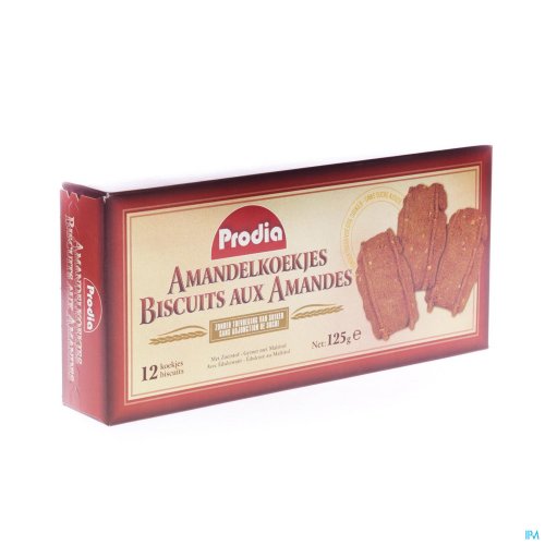 PRODIA AMANDELKOEKJES+ZOETSTOF MALTITOL 125G 6008