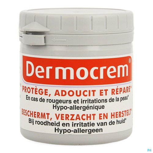 DERMOCREM ROUGEURS-IRRITATION DE LA PEAU CREME 125G On peut appliquer Dermocrem pour le soulagement et protection de l’érythème fester.
Dermocrem est une aide pour vous ou quelqu’un de votre famille avec une lésion cutanée qui a besoin des soins doux.