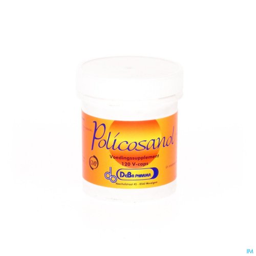 POLICOSANOL CAPS 120X 10MG DEBA Policosanol is een extract uit suikerriet dat goed is voor de cholesterolspiegel. Het vermindert het samenklitten van de bloedplaatjes en de plaquevorming en verbetert de bloedcirculatie.