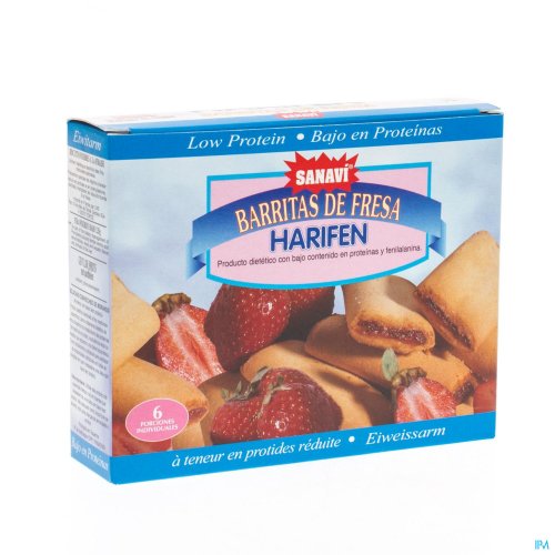 SANAVI HARIFEN KOEKJE GEVULD AARDBEI 6X25G 4639