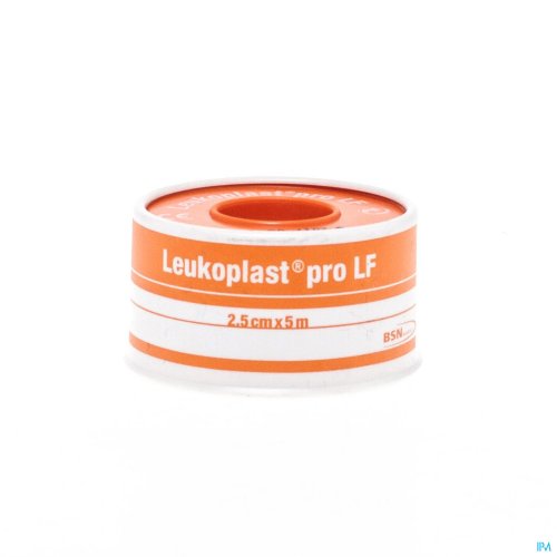 Leukoplast Pro LF Spoel&deksel 2,50cm x 5m rol 72212 Witte huidvriendelijke kleefpleister op basis van viscose
huidvriendelijke kleefmassa, zelfs bij dagelijks gebruik
sterke kleefkracht
gemakkelijk scheurbaar
soepel
past zich aan de lichaamscontouren aan