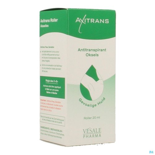 AXITRANS ROLLER GEVOELIGE HUID A/TRANSPIRANT 20ML
