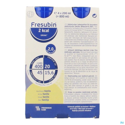 FRESUBIN 2KCAL DRINK VANILLE FL 4X200ML FRESUBIN 2KCAL DRINK VANILLE FL 4X200ML