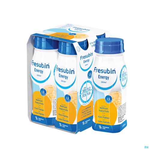 FRESUBIN ENERGY DRINK TROPISCHE VRUCHT FL 4X200ML