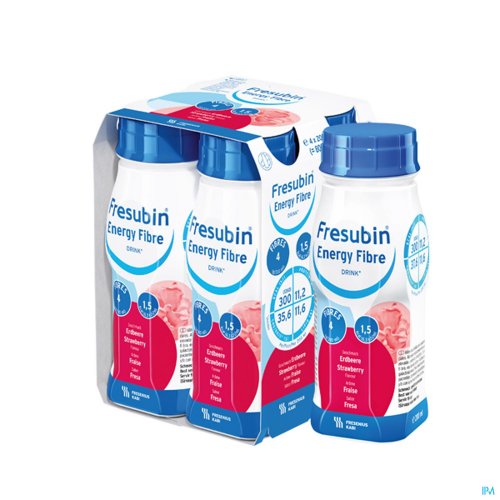 FRESUBIN ENERGY FIBRE DRINK FRAISE FL 4X200ML