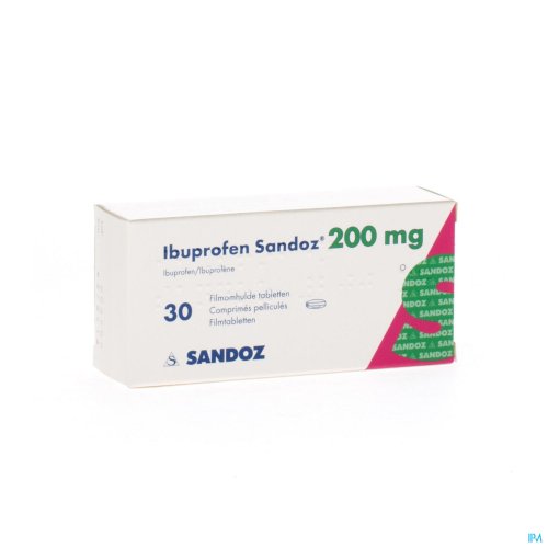 Ibuprofen Sandoz 200 mg comprimés pelliculés est indiqué pour le traitement symptomatique et de courte durée des douleurs légères à modérées, comme des maux de tête, des maux de dents, des douleurs menstruelles, de la fièvre et des douleurs accompagnant l