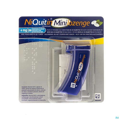 NIQUITIN 4,0 MG MINILOZENGE COMP A SUCER 20 NIQUITIN 4,0 MG MINILOZENGE COMP A SUCER 20
