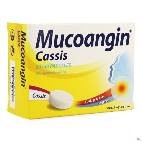 MUCOANGIN CASSIS PAST A SUCER 30X20MG MUCOANGIN CASSIS PAST A SUCER 30X20MG