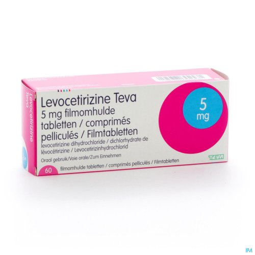 LEVOCETIRIZINE TEVA 5MG FILMOMH TABL 60 X 5MG