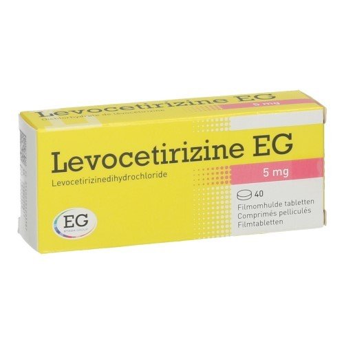 Levocetirizine EG 5mg Filmomhulde Tablet 40x Levocetirizine EG 5mg Filmomhulde Tablet 40x