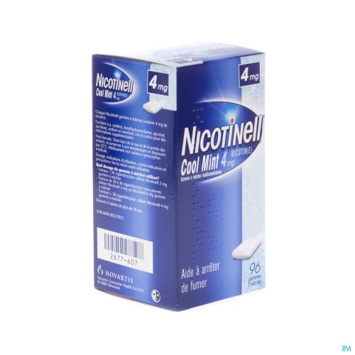 NICOTINELL COOL MINT 4 MG GOMMES A MACHER 96