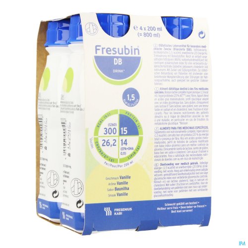 FRESUBIN DB DRINK VANILLE EASYBOT.4X200ML