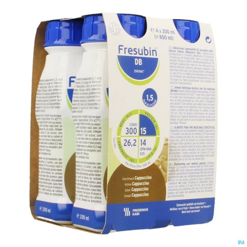 FRESUBIN DB DRINK CAPPUCCINO EASYBOT.4X200ML