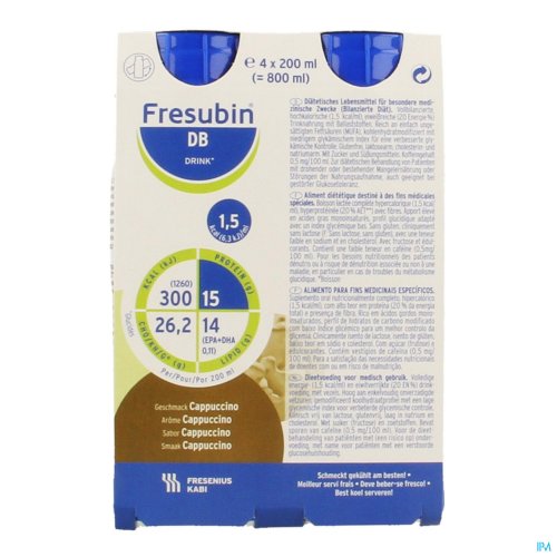 FRESUBIN DB DRINK CAPPUCCINO EASYBOT.4X200ML