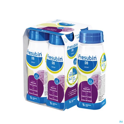 FRESUBIN DB DRINK BOSBESSEN EASYBOT.4X200ML FRESUBIN DB DRINK BOSBESSEN EASYBOT.4X200ML