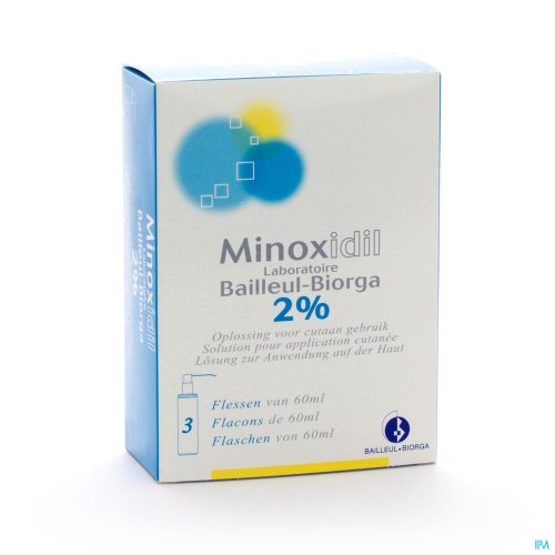 MINOXIDIL BIORGA 2% SOL CUTANEE COFFRET FL 3X60ML