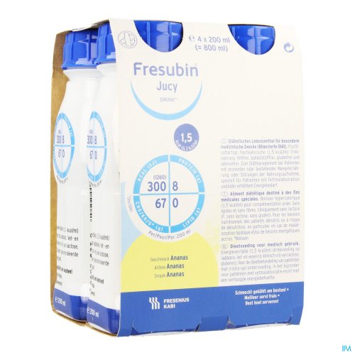 FRESUBIN JUCY DRINK ANANAS EASY BOTTLE 4X200ML FRESUBIN JUCY DRINK ANANAS EASY BOTTLE 4X200ML