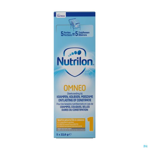 NUTRILON OMNEO 1 Lait nourrissons pour constipation et crampes poudre 5x23g