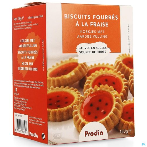 PRODIA BISCUITS FOURRES FRAISE 150G 5850