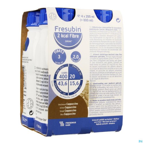 2878965 FRESUBIN 2KCAL FIBRE DRINK CAPPUCCINO FL 4X200ML 2878965 FRESUBIN 2KCAL FIBRE DRINK CAPPUCCINO FL 4X200ML