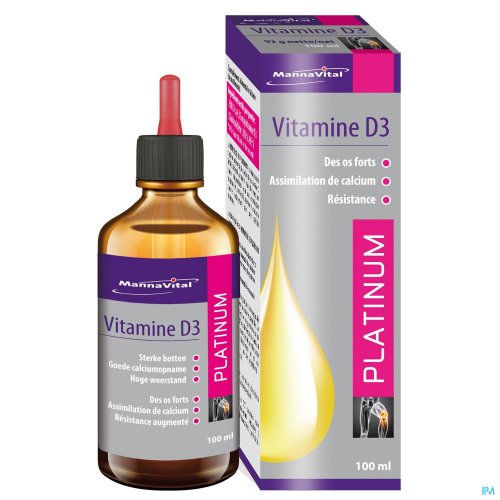 MANNAVITAL VITAMINE D3 PLATINUM GUTT 100ML MANNAVITAL VITAMINE D3 PLATINUM GUTT 100ML