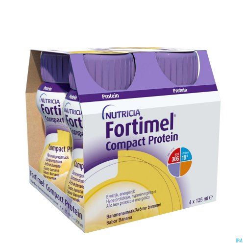 FORTIMEL COMPACT PROTEIN BANANE BOUTEILLES 4X125ML