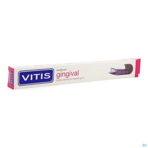 Vitis Gingival Brosse A Dents 1 2872 Brosse à dents douce : enlève efficacement la plaque dentaire, nourrit et renforce les gencives.
Convient parfaitement pour une utilisation quotidienne en combinaison avec le dentifrice gingival Vitis.