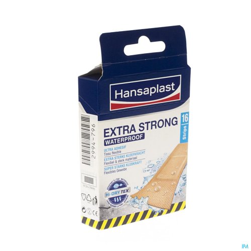 Hansaplast Extra Strong Waterproof Strips 16 stuks