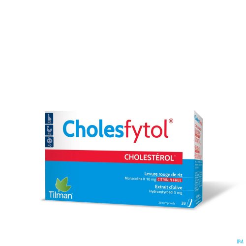 Cholesfytol® est un complément alimentaire à base de poudre de levure rouge de riz (Monascus purpureus) et d’extrait sec du fruit de l’olivier (Olea europaea L.). 

Sa composition est unique: le dosage en monacoline K et en hydroxytyrosol correspond aux