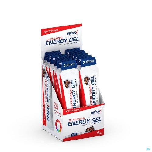 Etixx Nutritional Energy Gel Cola 12x38g Nutritional Energy Gel
Gel énergétique riche en glucides pour les sportifs d’endurance.
Mélange unique de sucres à effet triple pour un coup de fouet immédiat (au bout de 10 minutes), mais également un effet prolongé
La quantité d’hydrates de carbo