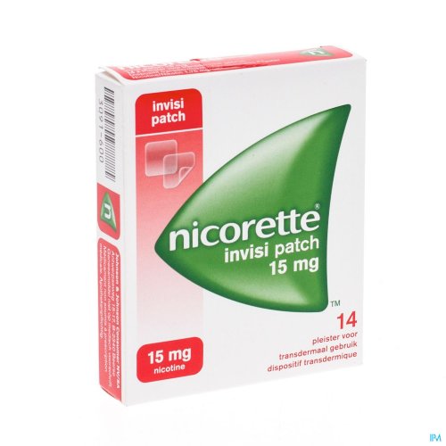 NICORETTE INVISI 15 MG PATCH 14 Bestrijding van de nicotine ontwenningsverschijnselen bij de behandeling van verslaving aan roken.